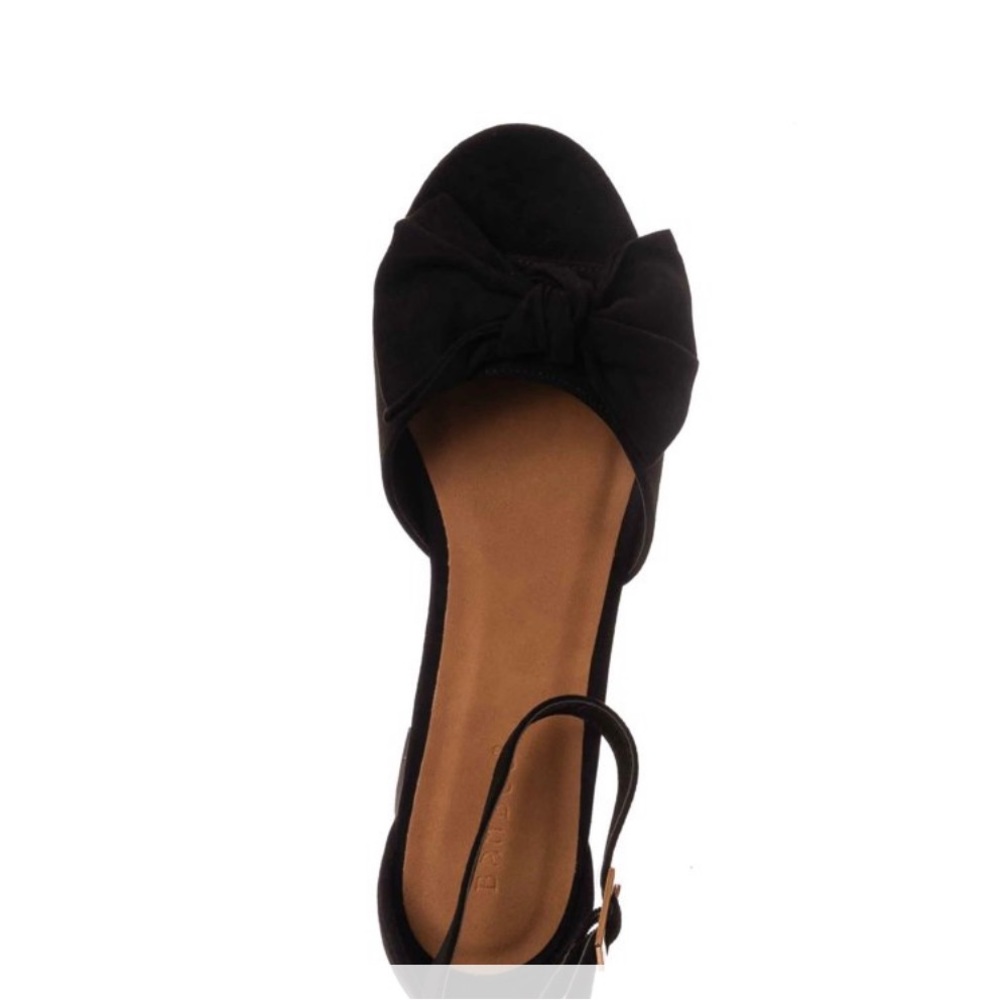 Womens Block Heel Bow Sandal